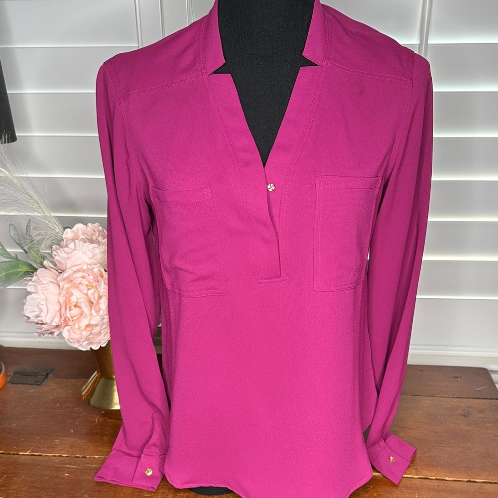 Nine West Dark Magenta Blouse